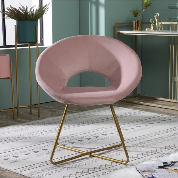 Silver Orchid Murray Velvet Upholstered Accent Chair - Grey