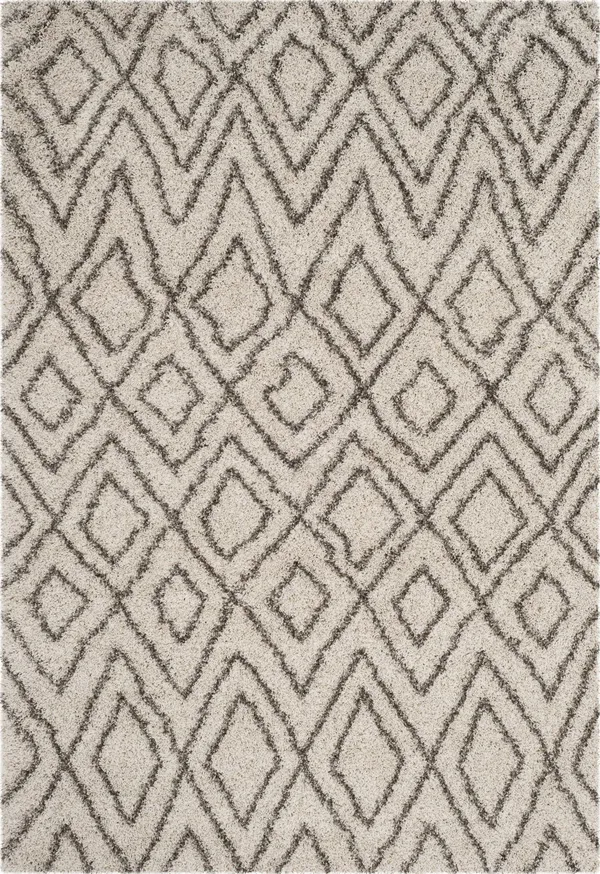 Safavieh Hudson Shag SGH332A Ivory/Grey 4& x 6& Area Rug