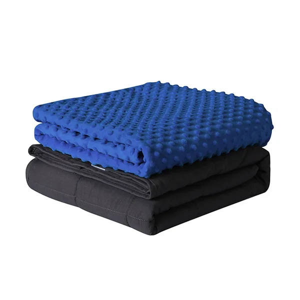 Swift Home Weighted Blanket with Removable Cover -7 lbs Blue