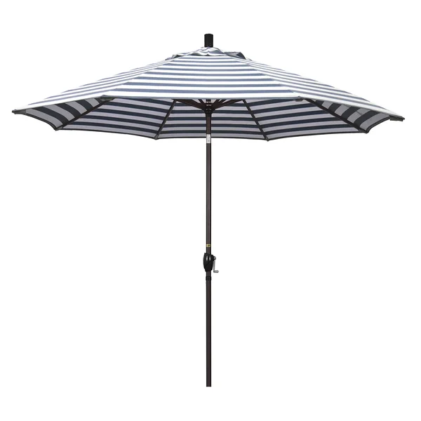 California Umbrella 9 ft. Aluminum Push Button Tilt Olefin Market Umbrella - White