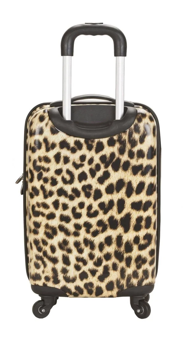 Rockland 3 Piece Polycarbonate Luggage Set - Leopard