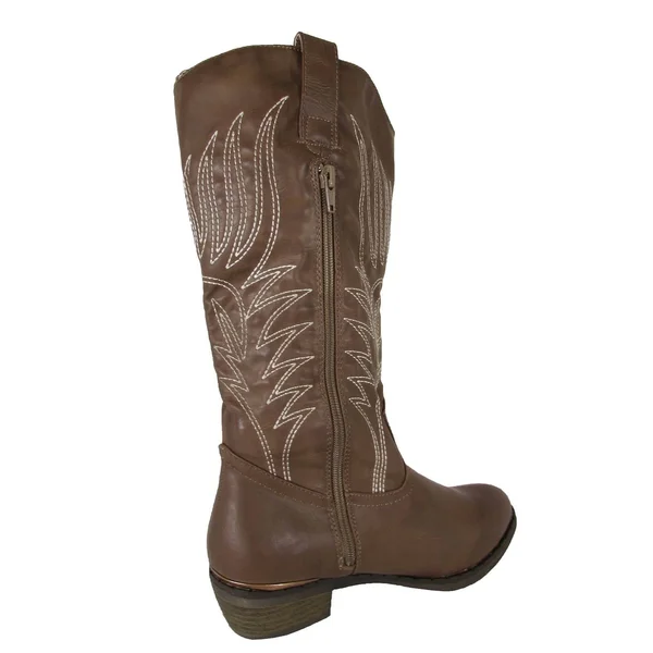 Mtng Mustang Womens 56143 Mid Calf Cowgirl Boots - 39 EU - Mocha