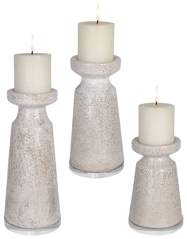 Uttermost Kyan Ceramic Set of 3 Candleholders 17966
