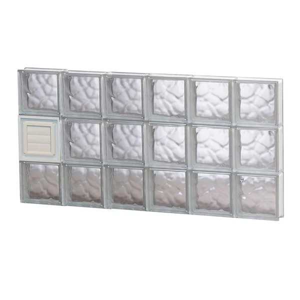 REDI2SET Wavy Pattern Frameless Replacement Glass Block Window (Rough Opening: 48-in x 24-in; Actual: 46.5-in x 23.25-in) D4824D