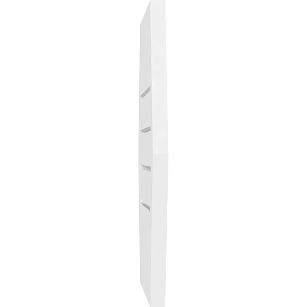 Ekena Millwork GVPHP34X3401SF 34x22W x 34x22H Horizontal Peaked Surface Mount PVC Gable Vent: Functional, w/ 3-1/2x22W x 1x22P S