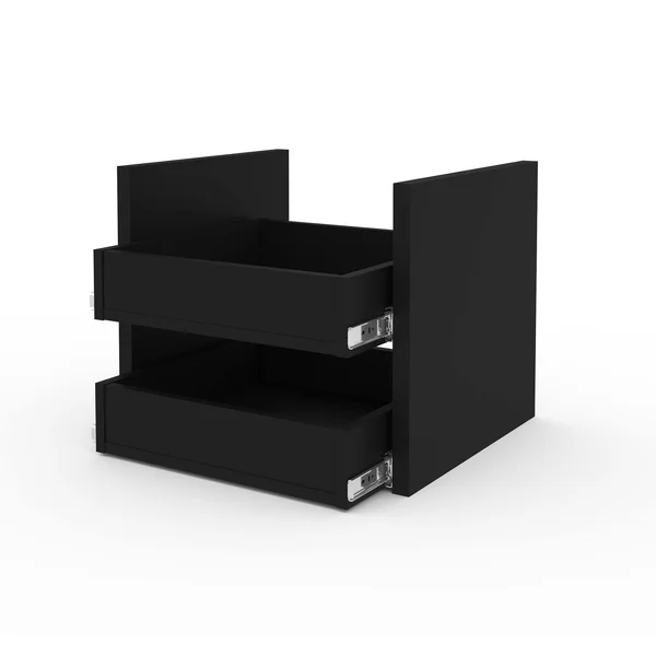 Bestar Lincoln 2-Drawer Set for Stackable Storage Cabinet in Black