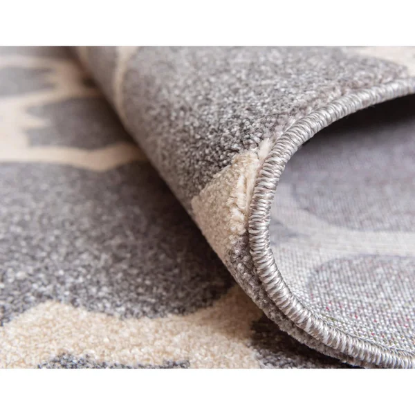 Unique Loom Philadelphia Trellis Rug - Size: 10& 0 x 10& 0 Square, Gray