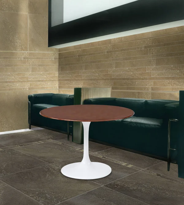 Fine Mod Imports Flower Table Wood Top 30 Inches - Walnut