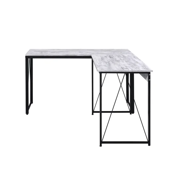 Acme Zaidin Writing Desk Antique White & Black Finish