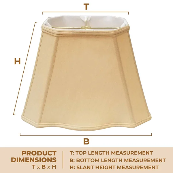 Royal Designs Fancy Square Bell Antique Gold Lamp Shade, 5 x 12 x 9.75