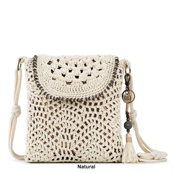 The Sak Sayulita Crochet Flap Crossbody Bamboo