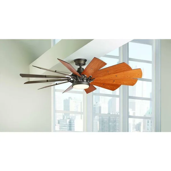 Home Decorators Trudeau 60 in. LED Indoor Espresso Bronze Ceiling Fan