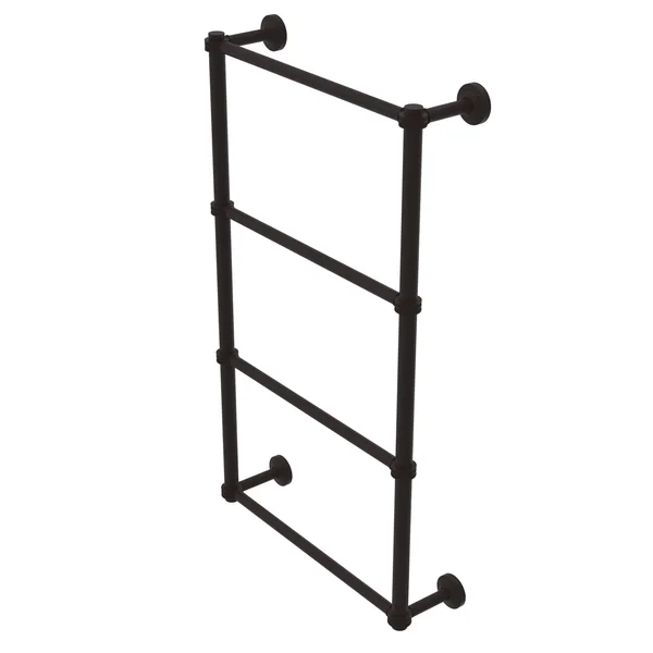 Allied Brass Waverly Place Collection 4 Tier 24 inch Ladder Towel Bar Dotted Detail Oil Rubbed Bronze