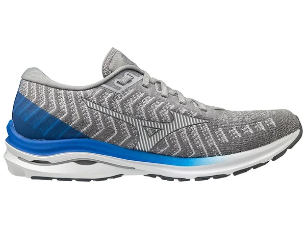 Mizuno Men's Wave Rider 24 Waveknit Nimbus Cloud-Phantom, 12.5