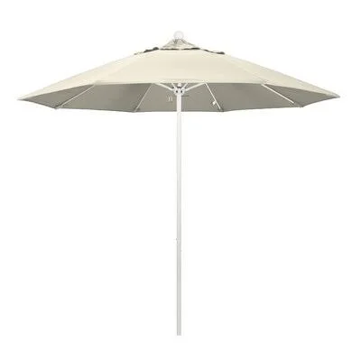 Sol 72 Outdoor Benson 9' Market Umbrella Frame Color: Matted White - Fabric Color: Olefin Antique Beige