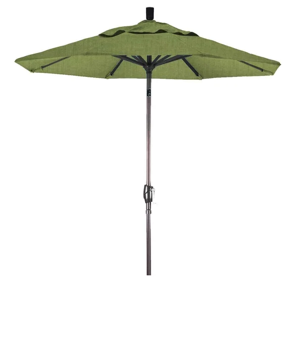 California Umbrella 7.5& Aluminum Market Umbrella Push Tilt Bronze/Sunbrella/Dolce Oasis GSPT758117-56001