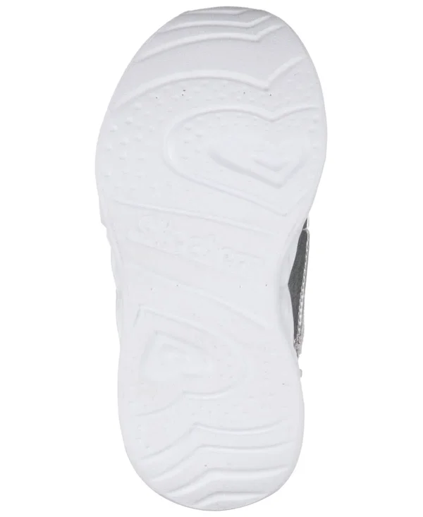 Skechers Girls& S Lights: Heart Lights - Heart Chaser Sneakers Gray 7.0N