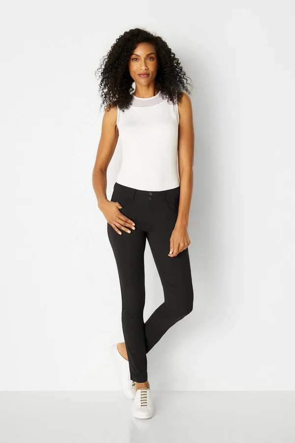 Luisa Skinny Jean Pant, Khaki, M, Best Women's Travel Clothing