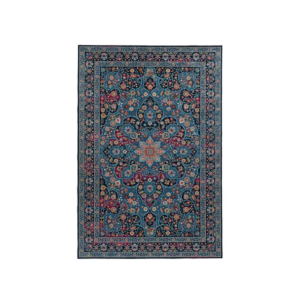 Linon Emerald 6&7x22x9&7x22 Rug Navy
