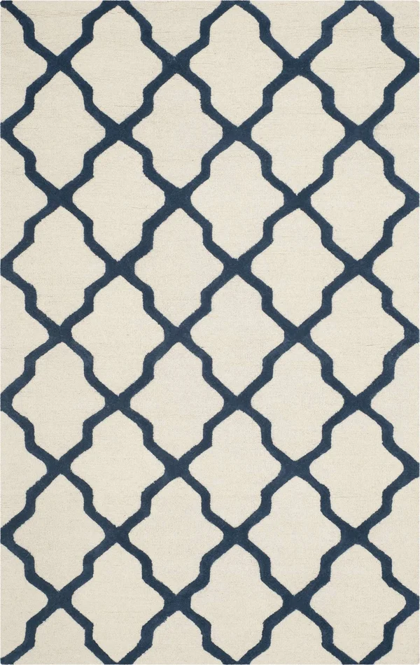 Safavieh Cambridge Ivory & Navy 8& x 10& Rug