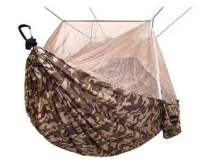 Camping Hammock with Net - Lightweight Double Portable Hammocks for Indoor, Outdoor, Hiking, Camping, Backpacking, Travel, Backy