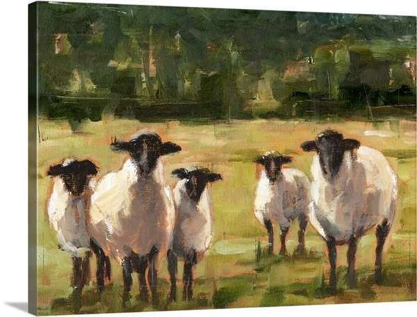 Sheep Family I - Canvas Wall Art, 24x18, Great Big Canvas