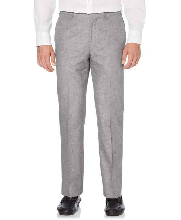 Cubavera Men's Linen-Cotton Herringbone-Textured Pant