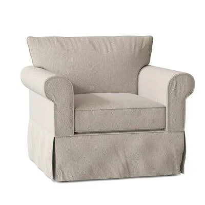 Nyla 42x22 Wide Down Cushion Armchair Darby Home Co Body Fabric: Nobletex Platinum