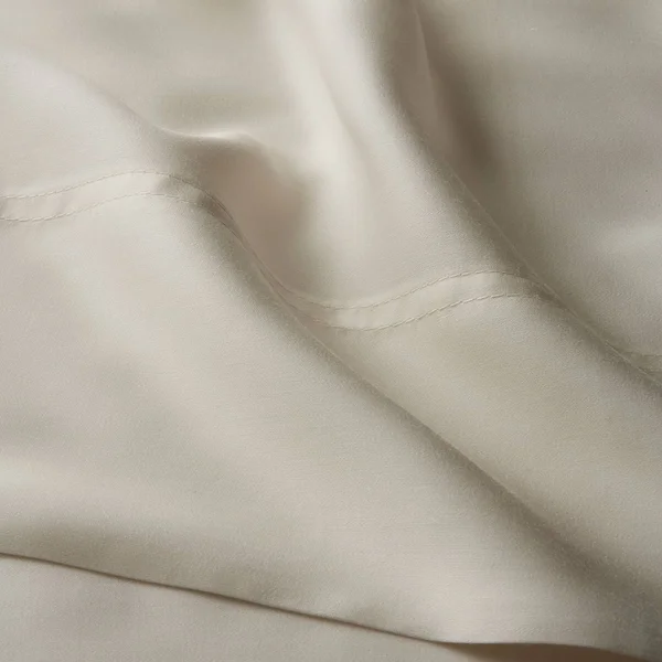 Legends Hotel Tencel Lyocell Sateen Flat Sheet - Ivory - Size Queen, The Company Store