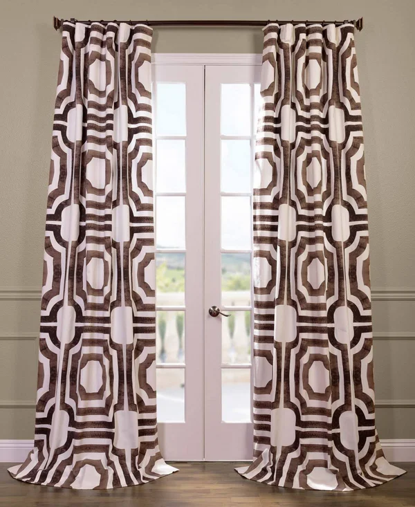 Mecca Printed Cotton Single Curtain Panel
