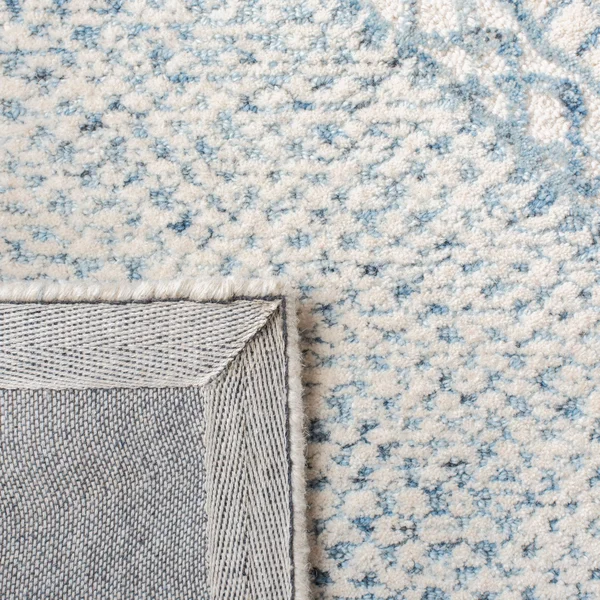 Safavieh Abstract Ivory/Blue 3 ft. x 5 ft. Geometric Border Area Rug