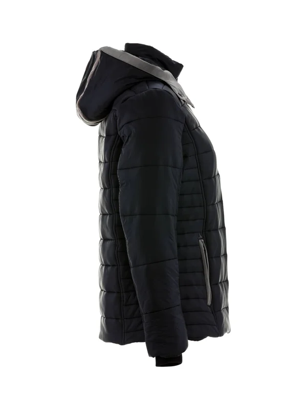 Refrigiwear Women's Pure-Soft Lightweight Insulated Jacket with Removable Hood, Size: 3XL, Black