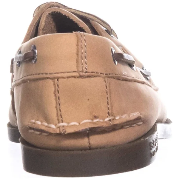 Sperry Top-Sider Boys& Authentic Original, Size: 7 US, 40 EU, Sahara Leather