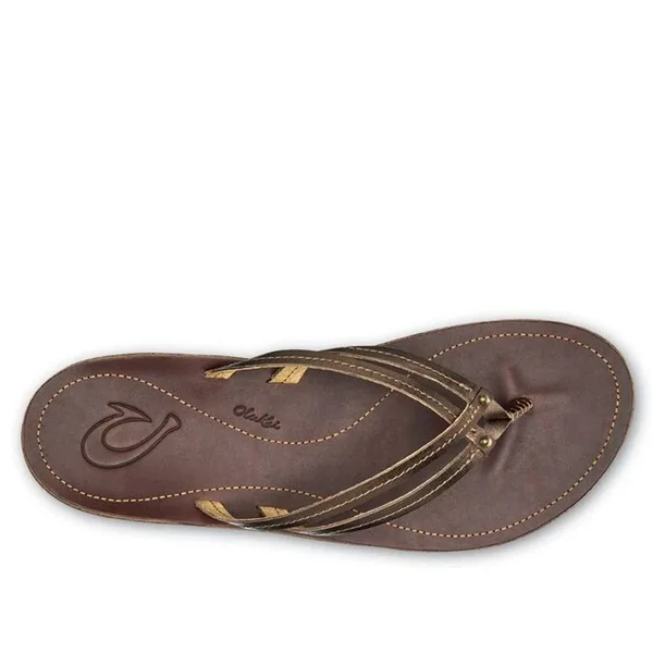 Olukai U&I Sandals - Women's Bronze/Dark Java, 8