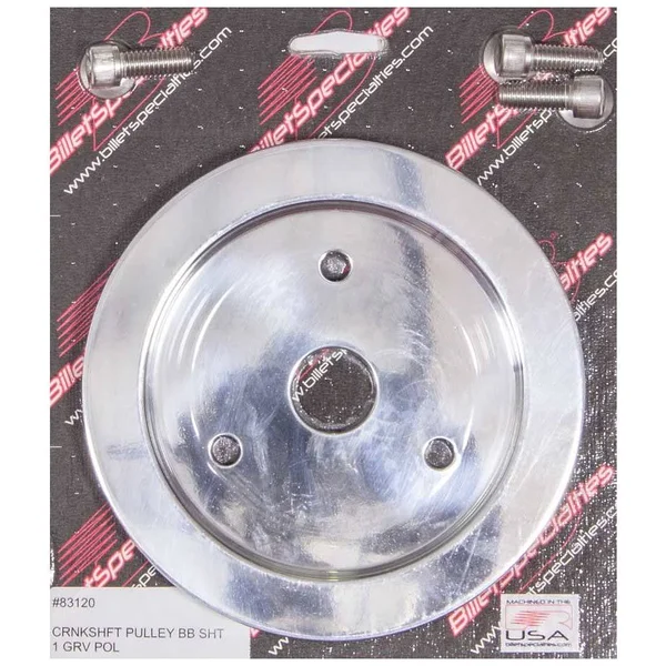 Billet Specialties 83120 Polished BBC 1 Groove Lower Pulley