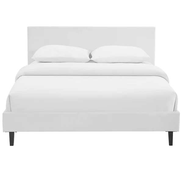 Modway Anya Queen Vinyl Bed - White