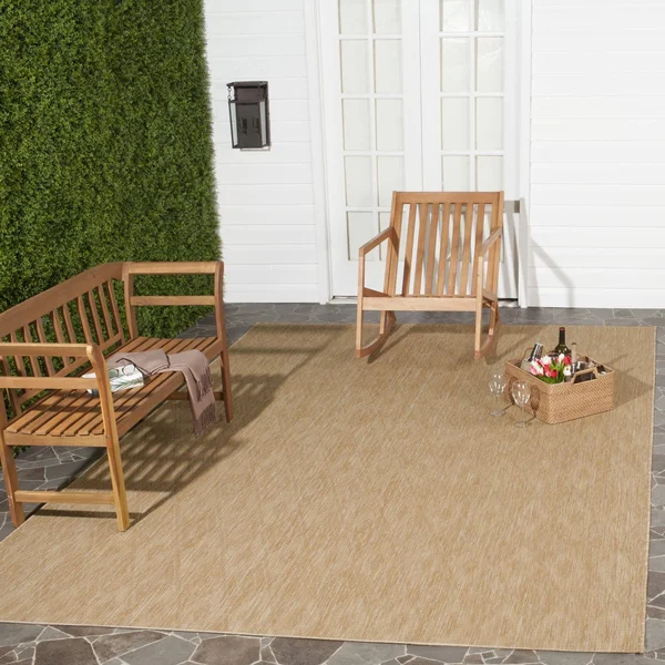 Safavieh Courtyard Natural 2&-3x22 x 12& Indoor/Outdoor Rug