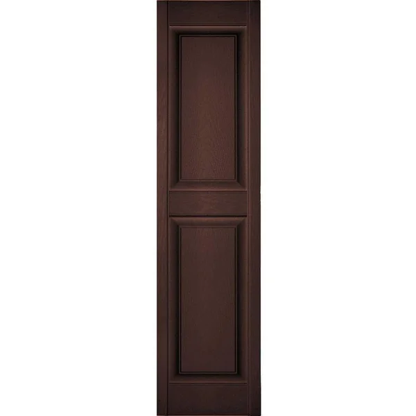 Mid-America LP2S14X07500FB 14 3/4x22W x 75x22H Lifetime Vinyl, Standard Two Equal Panels, Raised Panel Shutters, w/Installation