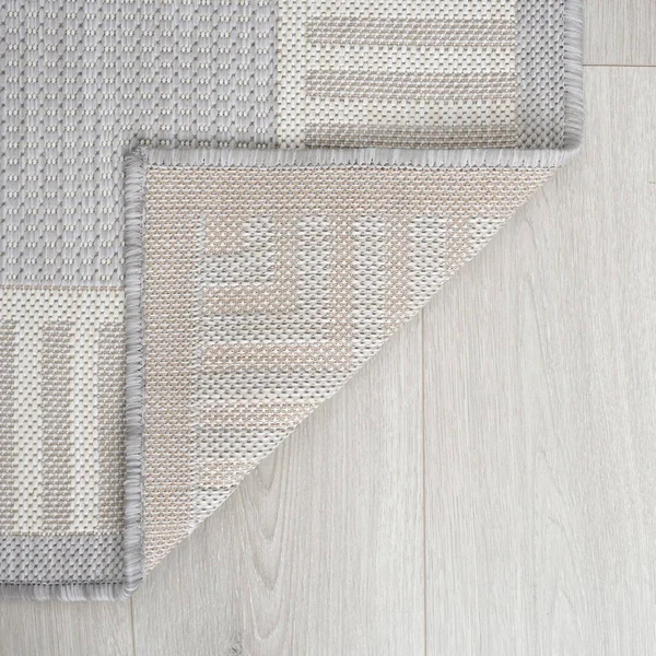 Alise Rugs Exo Transitional Solid Border Indoor Outdoor Area Rug - 3&11&& x 5&3&& - Blue/Cream