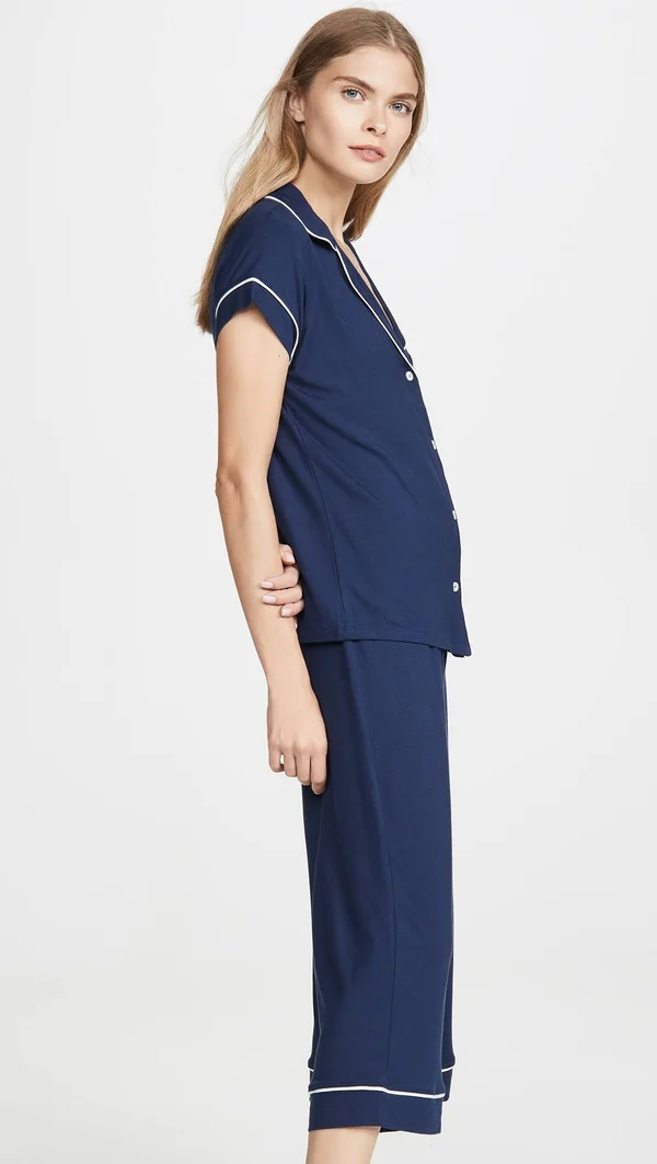Eberjey Gisele Short Sleeve Crop PJ Set