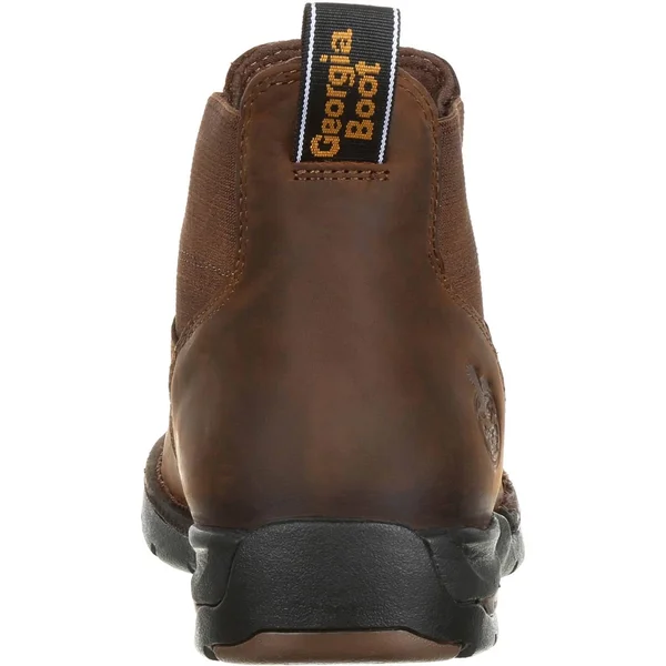 Georgia Boot Men's Athens Chelsea Waterproof Work Boots - Dark Brown