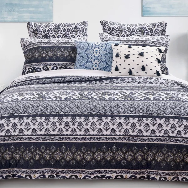 Barefoot Bungalow Native Quilt Set - King, Indigo