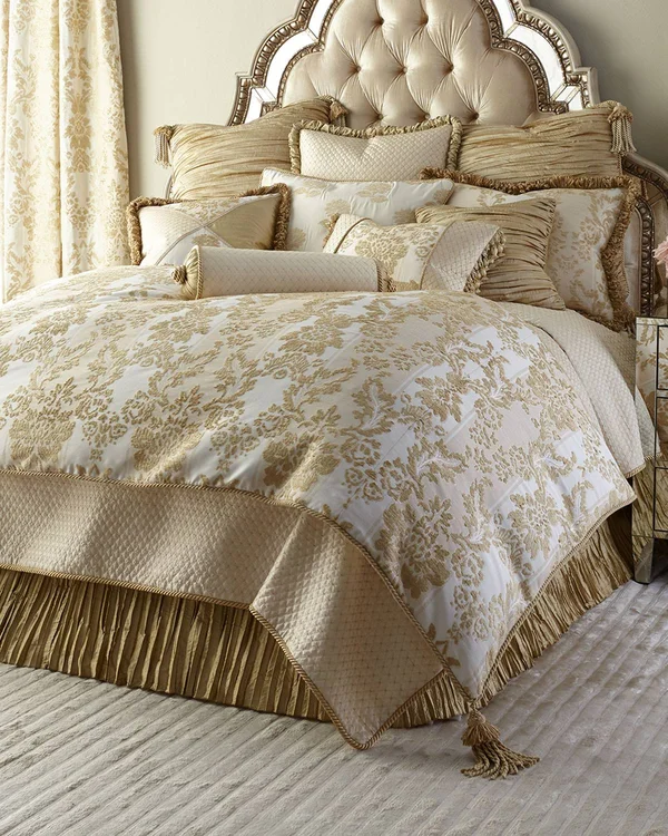 Austin Horn Collection Antoinette King Dust Skirt, French Vanilla, King