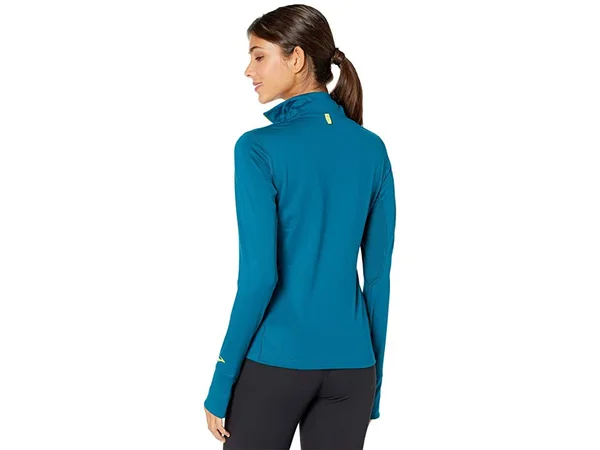 Brooks Dash 1/2 Zip Xs, Deep Sea/Lime (Women's)