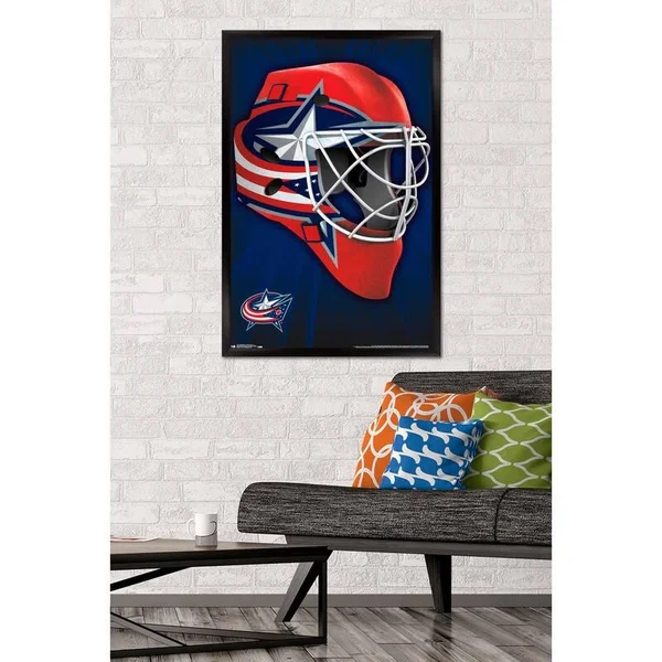 Trends International Columbus Blue Jackets Mask Framed Wall Poster