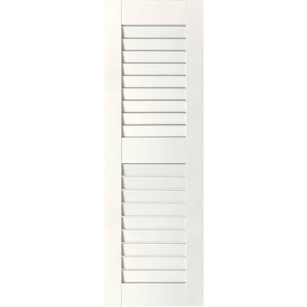 Ekena Millwork 15x22 x 67x22 Exterior Real Wood Cedar Open Louvered Shutters (Per Pair), Primed