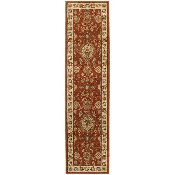 Oriental Weavers Casablanca 5317d 5&3x22 x 7&6x22 Red, Beige Rug