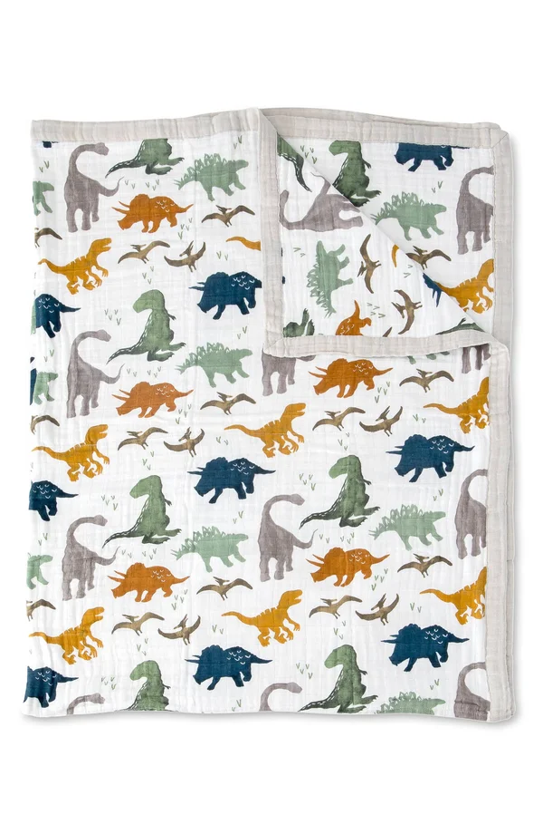Little Unicorn Big Kid Cotton Muslin Quilt Dino Friends