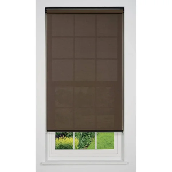 Linen Avenue Cordless 5% Solar Screen Standard Roller Shade - Coffee 20 W x 66 H