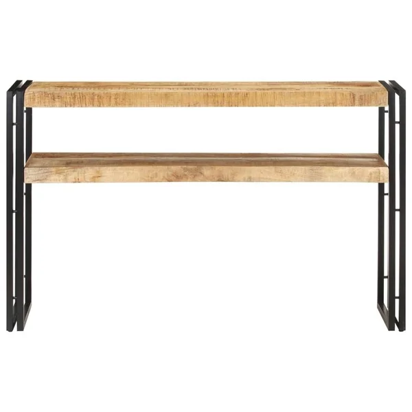 vidaXL Console Table 47.2x22x11.8x22x29.5x22 Rough Mango Wood